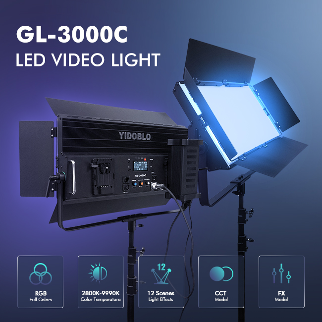 30000lm App Controled LED Film Light Rgbw Aluminium Photo Shooting
