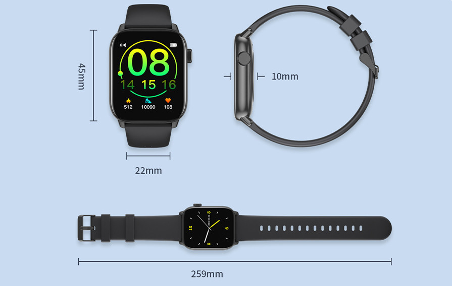 Монитор тарифа сердца Smartwatch IP68 IPS фитнеса Bluetooth батареи 1,75 Li»