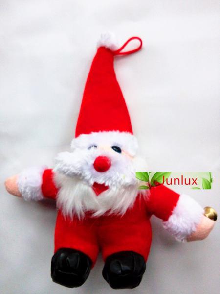 Stuffed Christmas Gift Santa Claus RED Toy With Hat White Beard With Bell Hanging GIFT Present For KIDS Children