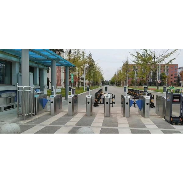 Stainless Steel Flap Barrier Gate Fast Opening For Metro Stations