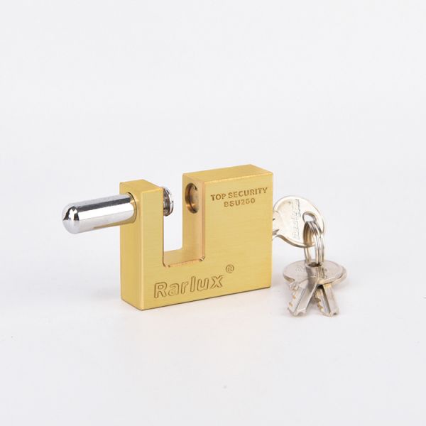 Rarlux Durable Key Operated 60-90mm High Security SOLID Brass Rectangular Shackle Padlock