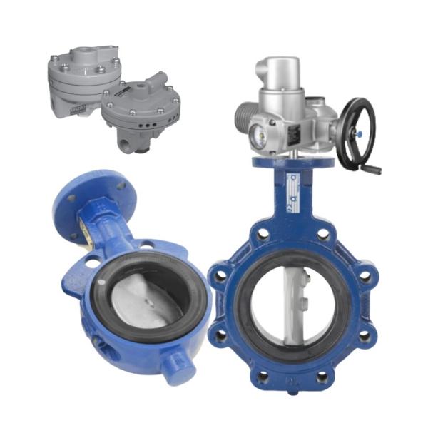 General Purpose Resilient Seated Butterfly Valve Keystone Valve and Azbil Pneumatic Valve Positioner ND9000