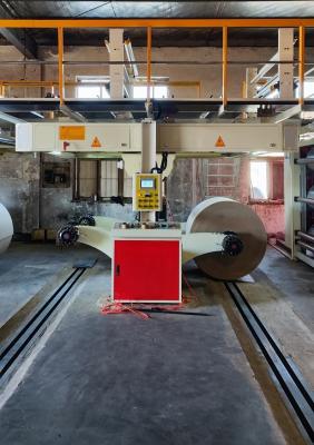 Hydraulic Shaftless Mill Roll Stand + Auto Splicer, Two Kraft Paper Reel, with Paper Car and Track Rail