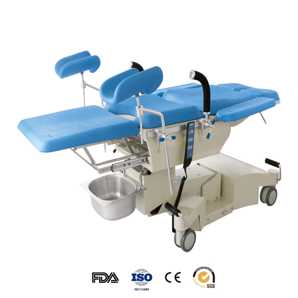 300VA 600mm Width 50/60Hz CE FDA Delivery Chair Gynaecological Table With Dirty Pot