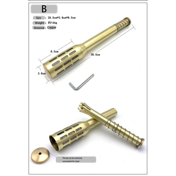 Chinese Medicine Apparatus Stainless Steel and Copper Moxa Stick Burner for Massage
