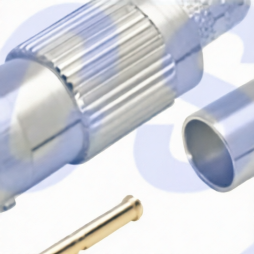 Nickel plated brass BNC jack connector L-com BAC908-59 compatible with RG59 RG62 coaxial cable types