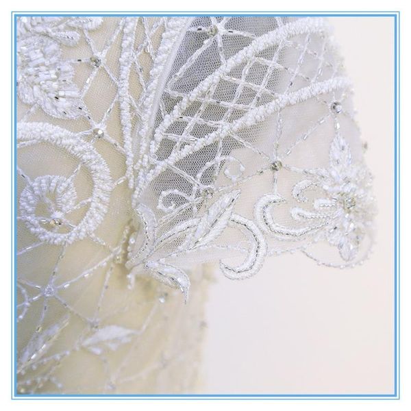 Леди короткий элегантный стиль свадебная вышивка бусы верхняя леди блузка & верхняя для продажи