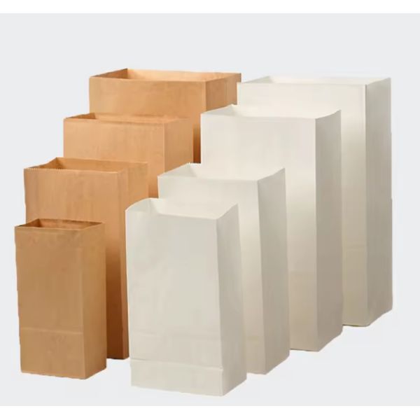 40gms-150gms Квадратный дно Kraft мешок упаковка Kraft пищевые пакеты нефтяной