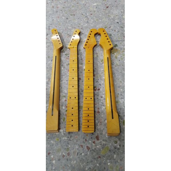 Custom Grand Paddle Guitar Headstock Unfinished Roasted Maple ST Guitar Neck Electric Acoustic Guitar Accept Kinds OEM