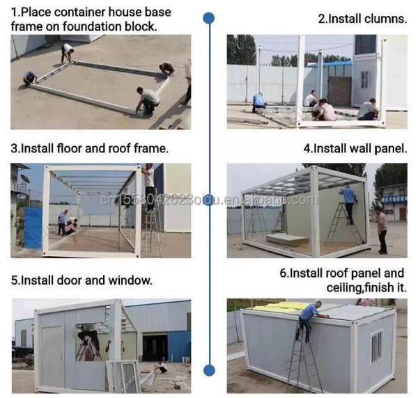 Modern Design Flat Pack Foldable Portable House Container for Prefabricated Tiny House Shops and Offices 20ft or 40ft