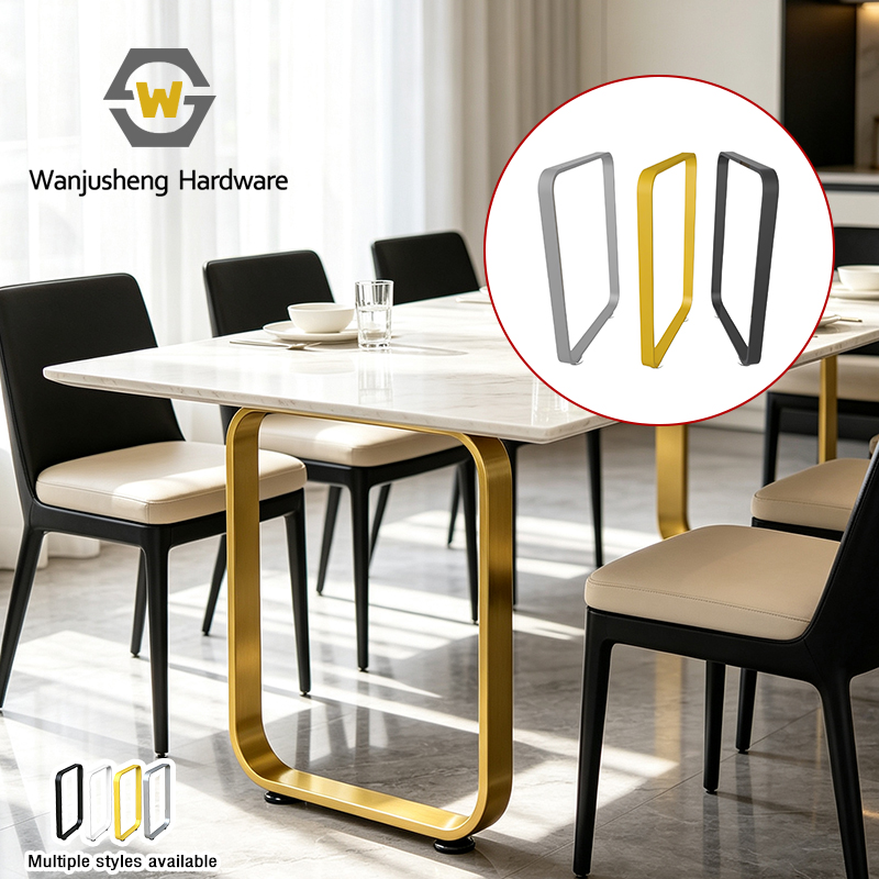 Customizable Modern Curved Dining Table Legs Light Luxury Metal Iron Support Brackets Sturdy & Durable with Premium Quality