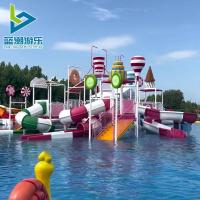 Candy Theme Water Park House Fiberglass Slide Kids Adult Playground