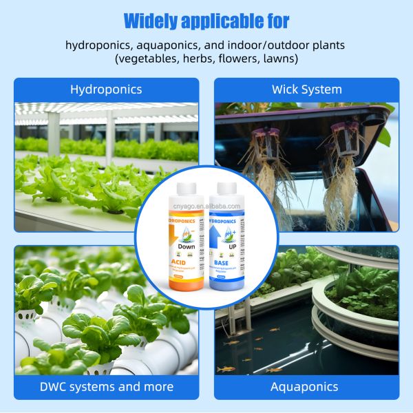 Hydroponic pH Adjustment Kit with 250mL Capacity for Optimal Plant Nutrient Absorption and Stable Formula