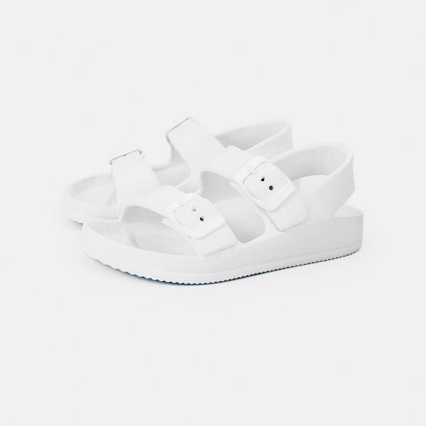Childrens White Double Buckle EVA Birkenstock Clogs For Outdoor