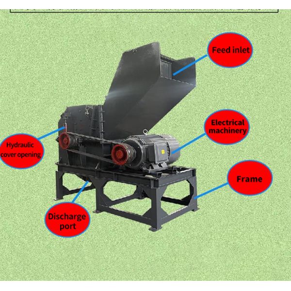 Building Material Shops 37kW Powerful Industrial Lithium Battery Scrap Metal Crusher