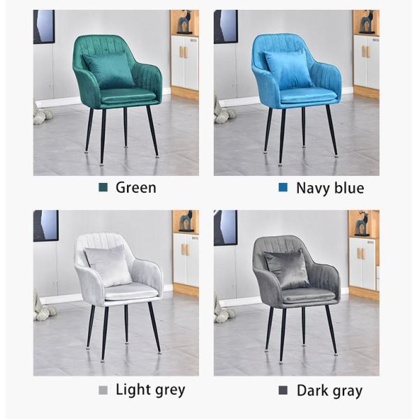 Type Modern Chairs Upholstered Nordic Gold Luxury High Back Lounge Velvet Dining Chair