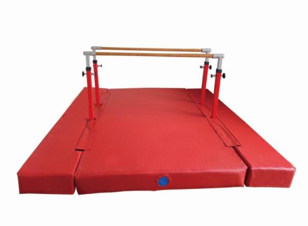 Customized Logo Availabled Ash Wood Steel Children Parallel Bars for Indoor Training