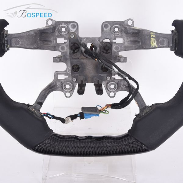 Smooth Customization Defender Leather Steering Wheel Land Rover Real Carbon Fiber