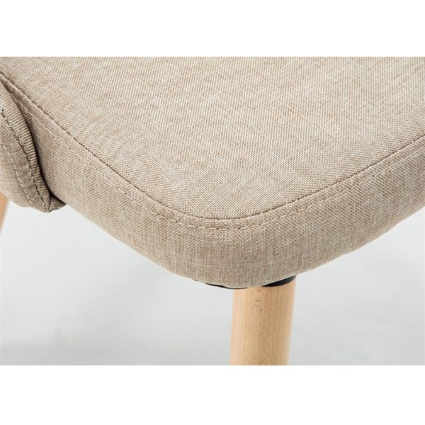 Anti Slip Wooden Dining Chairs / Cotton Fabric Beetle Dining Chair For Hotel