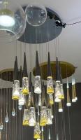 Nordic Light Luxury Silver Mountain Lustre de cristal pour une Villa Duplex Escalier