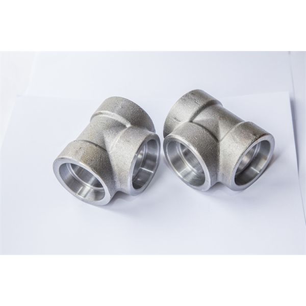 ASME B16.11 High Pressure Steel Pipe Fittings 304L 316L Socket Weld Tee 3000# 6000# 9000#
