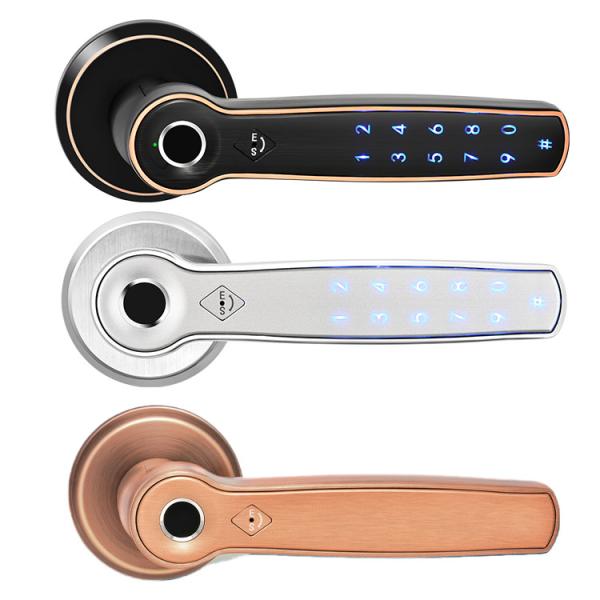 Wireless Smart Handle Door Lock Tuya WIFI Electronic Fingerprint Digital Password