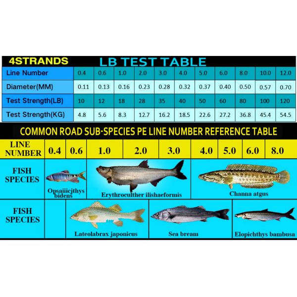 4 Strand  500m Fishing Tackle Set High Performance Braided Fishing Line