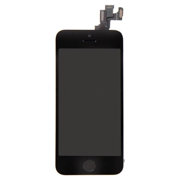 Cracked iPhone 5S Screen Repair, iPhone 5S Display and Home Button Replacement - Black - Grade A+