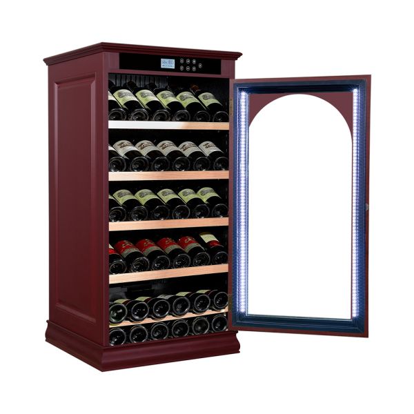 Smart Digital Temperature Control Wooden Wine Cooler Cabinet with 6 Shelves and Premium Wood Construction