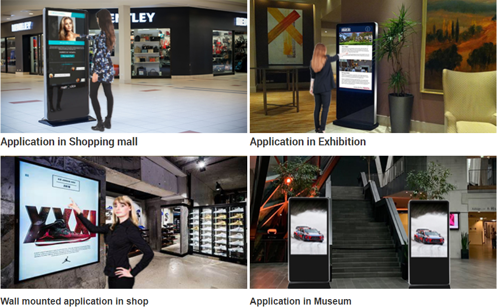 NFC 500nits касание Signage 55 цифров афиши Lcd дюйма емкостное