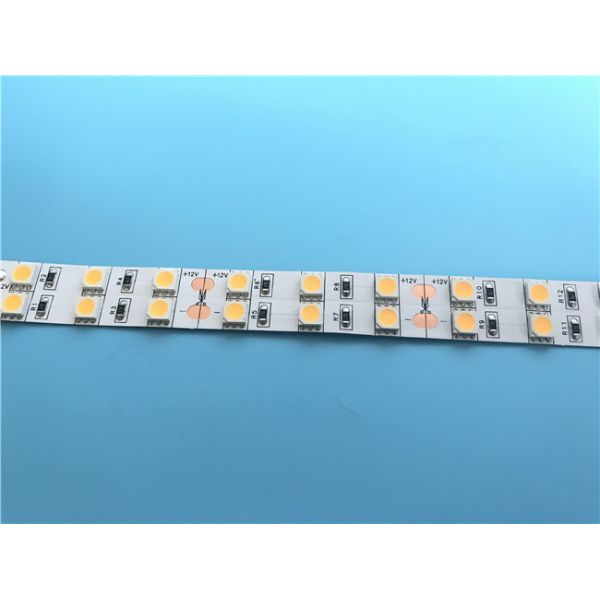DC12 / 24V Flexible LED Strip Light For Shopping Mall Lighting With Double Line 5050 LED