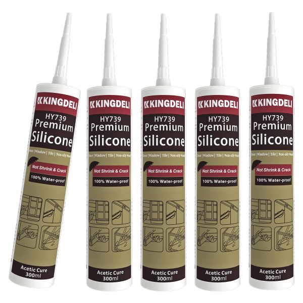 Adesivo de alta qualidade de cura acética de silício RTV selante de vidro transparente