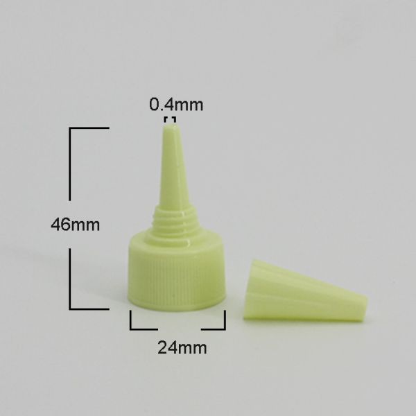 Plastic Light Green Packaging Bottle 24mm Flip Top Cap