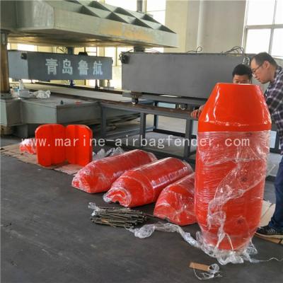 Bright Color Boat Dock Buoys Allow Energy Absorption With Bottom Conical Shape