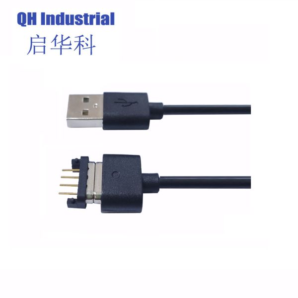 2A 700gf Stong Magnetic Force 80cm Male & Female 4Pin Magnetic Charging USB Cable Connector