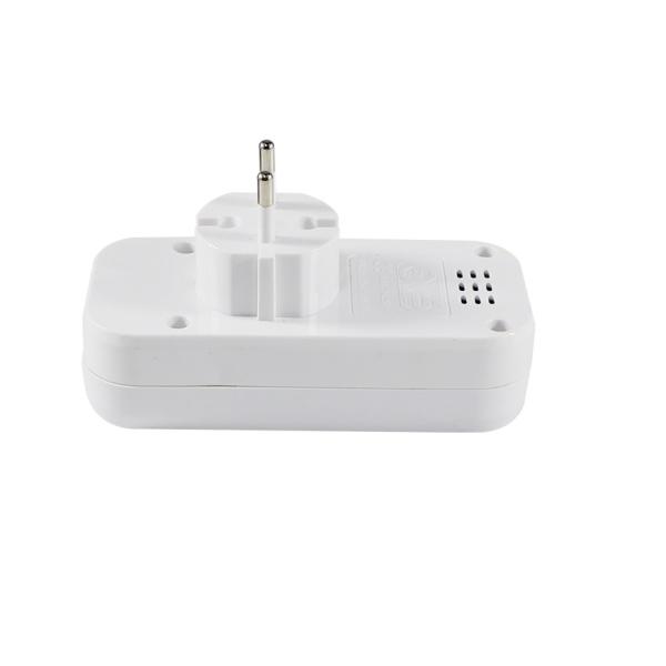 EU Dual Socket Wall Plug Adapter with 2 USB Ports 250V 10A