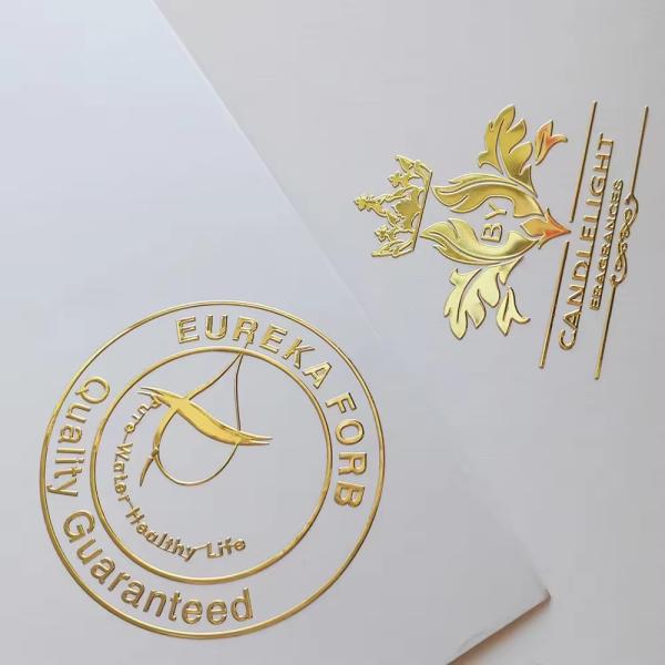 Custom Waterproof Metal Wine Labels 3D Embossed Gold Foil Wine Labels For Whiskey