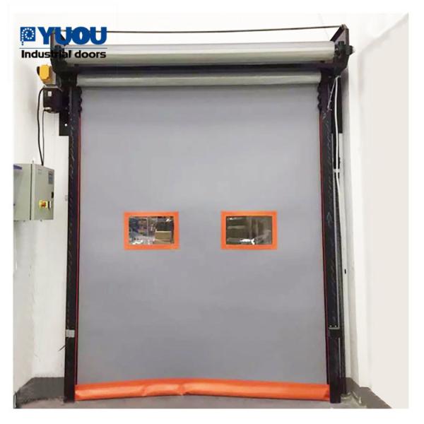 High Speed 2.5m/s Zip Up Plastic Doors 5*5m Auto Self repairing IP55 For Clean Room