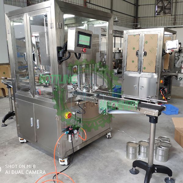 Auto Powder Milk Vacuum Sealer / Seamer For Cans Filling Machine
