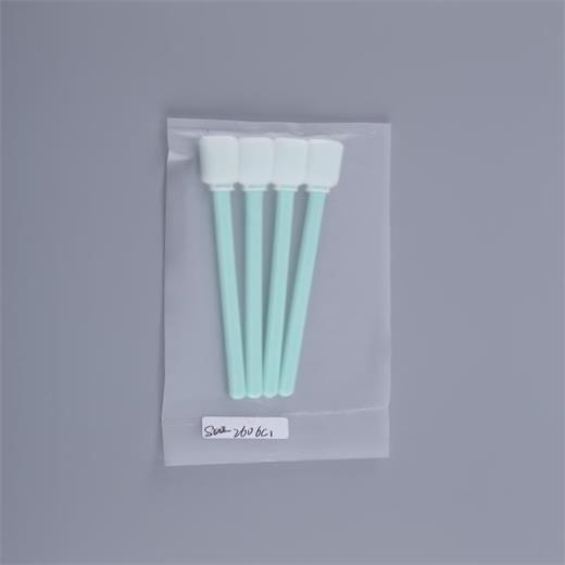 Rectangular Head Cleanroom Foam Swabs , 5'' Long Cleaning Swabs For Printers