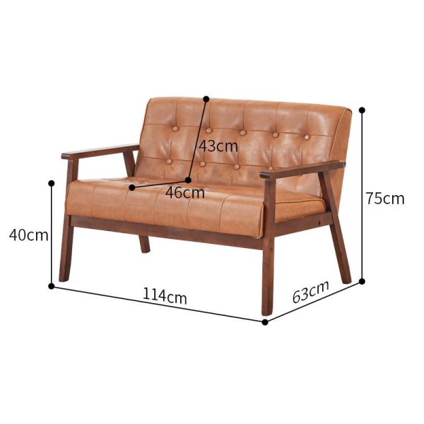 New Design Solid Wood Furniture for Coffee Shop American Style Wooden Sofa for Pub Milk Tea Shop Combination Furniture Sofa Set