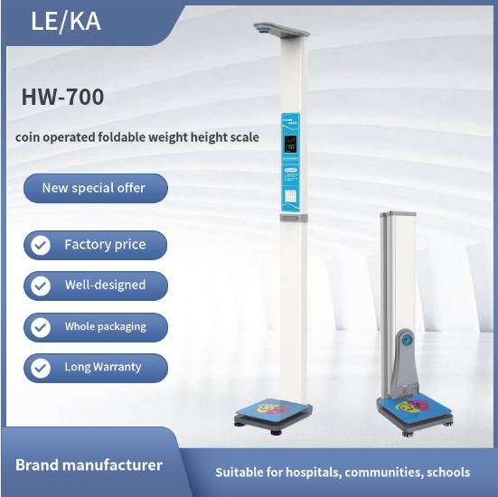 Pharmacy Ultrasonic Electronic Height and Weight Meter with AC100-240V Power Supply