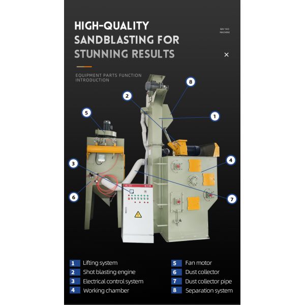 Automatic Crawler Type Shot Blasting Machine 13KW For Deflashing