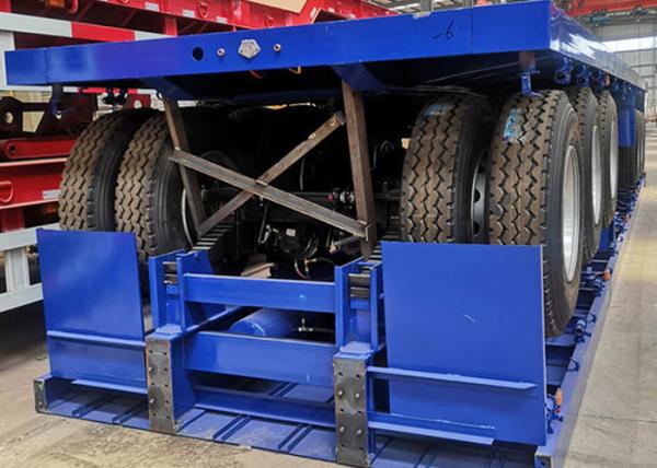 Reboque azul 6m do recipiente do leito do CE 18 Wheeler Flatbed Trailer For Shipping