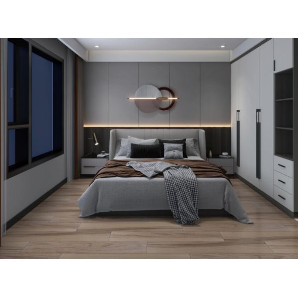 украшение спальни кухни прокладки фарфора домочадца 200X1200mm деревянное керамическое кафельное серое