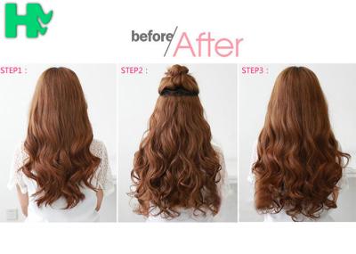 Full Cuticles Attached Blond Synthetic Hair Extensions Mixed Color Strong Weft