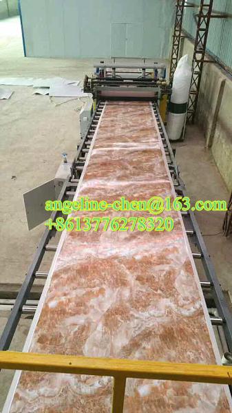 Top quality Plastic PVC imitation marble wall sheet extruder machine and lamination machine