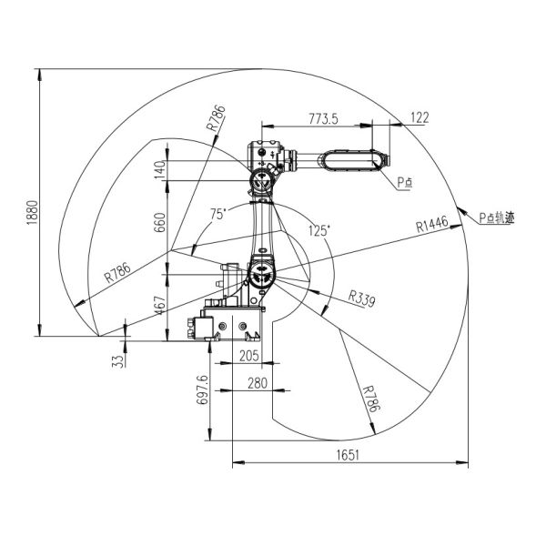 Welding Results GBS10-C1650 Industrial Robot with Welding Torch at Manufacturing Plant