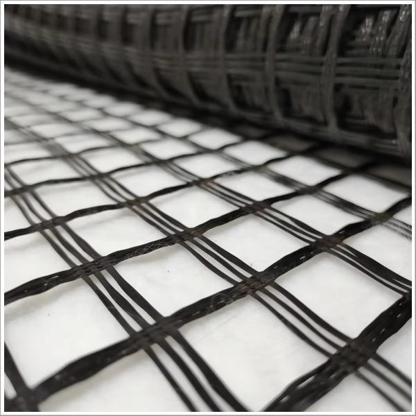 Civil Engineering Reinforcement Fiberglass Geogrid Coated With Elastomeric Polymer