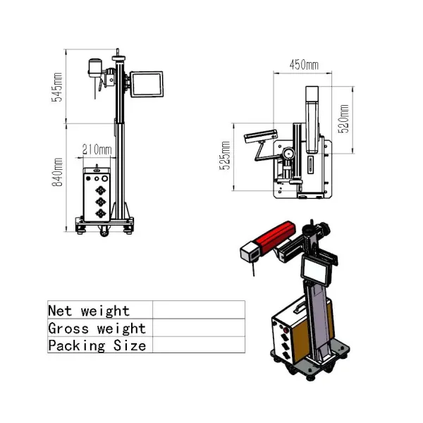 20W Online Flying Fiber Laser Marking Machine/Laser Marker